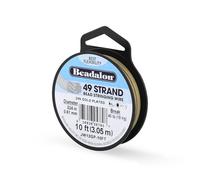 Beadalon 49 Strand Wire .024" Gold Plate 10ft (3m)