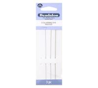 Beadalon 5-inch 3-Piece Collapsible Eye Needles, Assorted