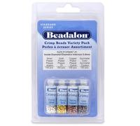 Beadalon 600-Piece Crimp Bead Variety Pack, 305X-109