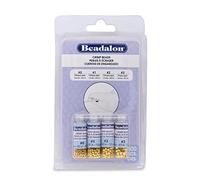 Beadalon 600-Piece Crimp Bead Variety Pack, Gold Plated