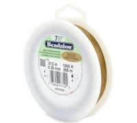 Beadalon 7-Strand Bead Stringing Wire, 0.012-Inch, Satin Gold, 1000-Feet