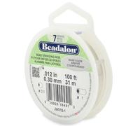 Beadalon 7-Strand Bead Stringing Wire, 0.012-Inch, Silver Color, 100-Feet