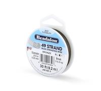 Beadalon 9.2 m Reel 0.33 mm Diameter 49 Strand Wire, Bronze