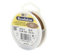 Beadalon 9.2 m Reel 0.38 mm Diameter 19 Strand Wire, Bronze