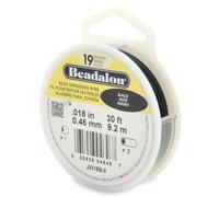 Beadalon Stainless Steel Bead Stringing Wire, Black, .18 in / 0.46 mm