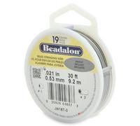 Beadalon Stainless Steel Bead Stringing Wire, Bright, .21 in / 0.53 mm