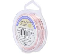 Beadalon Artistic Wire 22 Gauge Silver Plated Rose Gold Colour 0.64mm X 9.1m