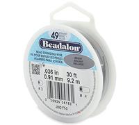 Beadalon Beading Wire 49 Strand 0.91mm (.036in) - Bright - 9.2m (30ft)