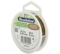 Beadalon Bead Stringing Wire, Stainless Steel, Bronze, .12 in / 0.3 mm