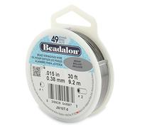 Beadalon - Beadalon 49 Strand Beading Wire .015" Bright 30ft
