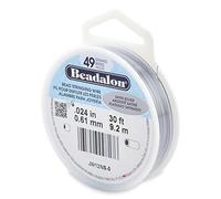 Beadalon Beading Wire 49 Strand 0.61mm (.024in) - Satin Silver - 9.2m (30ft)