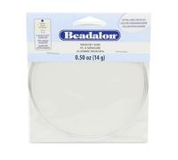 Beadalon Carbon Steel Memory Wire, Extra Heavy Duty Round, Extra Large Necklace, Silver Plated, 0.5 oz Approx. 5 coils