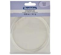 Beadalon Carbon Steel Memory Wire, Round, Necklace, Silver Plated, 0.5 oz, Approx. 18 coils