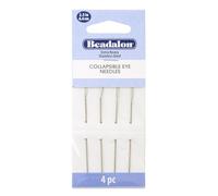 Beadalon Collapsible Eye Beading Needles, Extra Heavy 0.60 mm / .024 inches Diameter, 2.5 inches Length, 4 pc