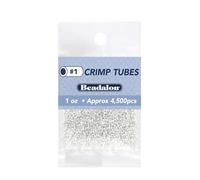 Beadalon Crimp 1.3 mm Tube, Silver Plated