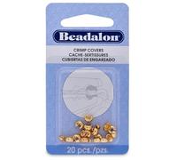 Beadalon Crimp Covers, 4 mm / .157 in, Gold Color, 20 pc