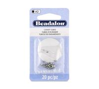 Beadalon Crimp Tubes, Size #2, Stainless Steel, 20 pc