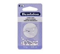 Beadalon Crimp Tubes Size 4 1.5g-Silver-Plated