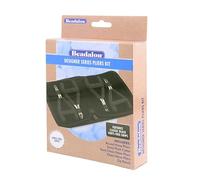 Beadalon Designer Series Pliers Kit, Black Vinyl-Free Grips, Chain Nose, Bent Chain Nose, Round Nose, Semi-Flush Cutter, 4.75 in each, 4 pc with Zip Pouch
