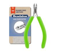 Beadalon Designer Series Slim Semi-Flush Cutter, Lime Green Vinyl-Free Grips, Stainless Steel, Box Joint, Double Leaf Springs, 5.75 in