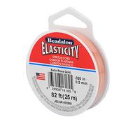 Beadalon Elasticity Stretch Cord, 0.5 mm / .020 in, Satin Rose Gold, 25 m / 82 ft