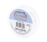 Beadalon Elonga Stretch Cord, 0.7 mm / 0.028 in, White, 100 m / 328 ft