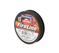 Beadalon FireLine Beading Thread by Berkley, 0.008", Break Strength 10 lb, Smoke, 50 yd