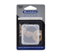 Beadalon French Wire, 0.60 mm / .024 in, .925 Sterling Silver, 12 inches