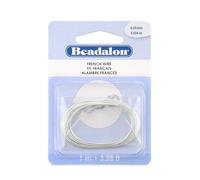 Beadalon French Wire, 0.60 mm / .024 in, Silver Plated, 1 Meter