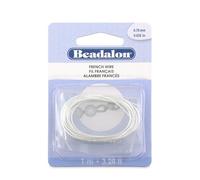 Beadalon French Wire, 0.70 mm / .028 in, Silver Plated, 1 Meter
