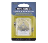 Beadalon French Wire, 0.90 mm / .036 in, Silver Plated, 1 Meter