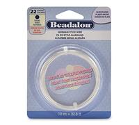 Beadalon German Style Wire-Silver Round - 22 Gauge, 32.8'