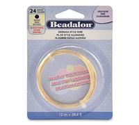 Beadalon German Style 12 m 24 Gauge Round Wire, Gold Plated