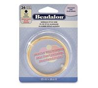Beadalon German Style 20 m 26 Gauge Round Wire, Gold Plated