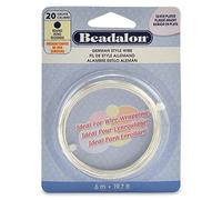 Beadalon German Style Wire-Silver Round - 20 Gauge, 19.7'