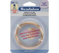 Beadalon German Style Wire-Gold Round - 20 Gauge, 19.7'