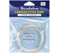 Beadalon German Style Wire-Silver Round - 22 Gauge, 32.8'