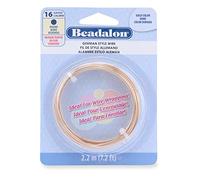 Beadalon German Style Wrapping Wire, Round, Gold Color, 16 Gauge, 2.2 m / 7.2 ft