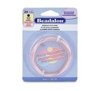 Beadalon German Style Wrapping Wire, Round, Rose Gold Color, 20 Gauge, 6 m / 19.7 ft