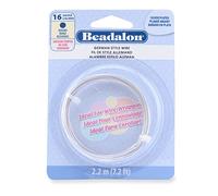 Beadalon German Style Wrapping Wire, Round, Silver Plated, 16 Gauge, 2.2 m / 7.2 ft
