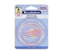 Beadalon German Style Wire, Square, Rose Gold, 20 Gauge/.032 in-2 m/6.5 ft