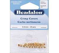 Beadalon Gold-Plated Crimp Covers-5mm 20/Pkg