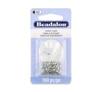 Beadalon Jewelry Making Crimp Tubes - Size #2, 100 pc - Stainless Steel