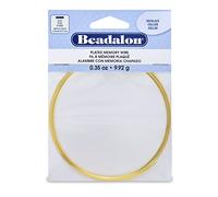 Beadalon Memory Wire, Flat, Necklace, Gold Color, Approx. 7 coils
