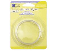 Beadalon Metal Artistic Wire Flat-Silver-Plated- 21 Gauge, 5mmX.75mmX3'
