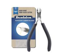 Beadalon Professional Series Tungsten Carbide Jaw Hard Wire Semi-Flush Cutter, Dark Blue Vinyl-Free Grips, Stainless Steel, cuts up to 14 gauge Wire, 5.75 in