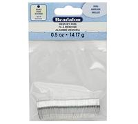 Beadalon Ring Size Memory Wire Silver Plated Steel 95 Loops 1/2 Oz