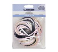 Beadalon Satin Cord 3mm 4-Color Assorted Pack, 12-Meter