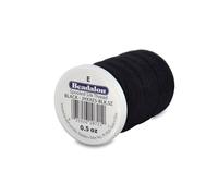 Beadalon Silk Thread, Size E / .013 in, Black, 0.5 oz, 600 ft