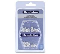Beadalon Silver Plated Crimp Covers Variety Pack 80 kg-Silver-Plated